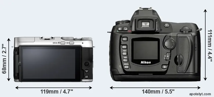 Comparison X-A7 or D70 rear