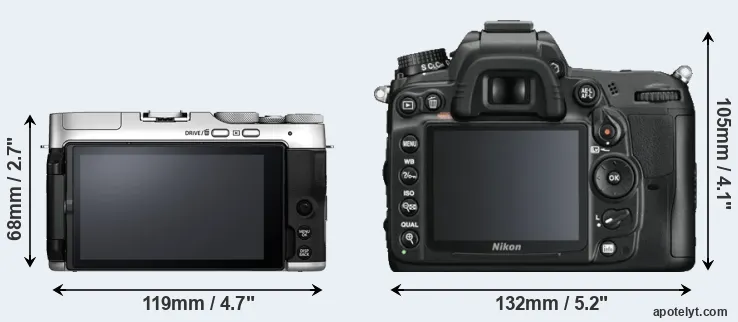 Comparison X-A7 or D7000 rear