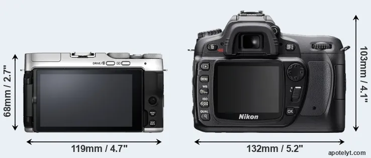 Comparison X-A7 or D80 rear