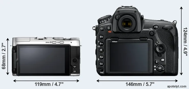 Comparison X-A7 or D850 rear