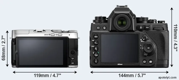 Comparison X-A7 or Df rear