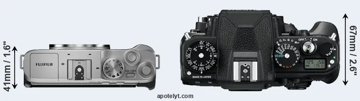 Compare X-A7 versus Df top