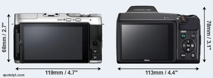 Comparison X-A7 or L840 rear