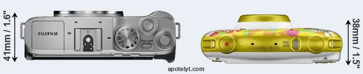 Compare X-A7 versus W150 top