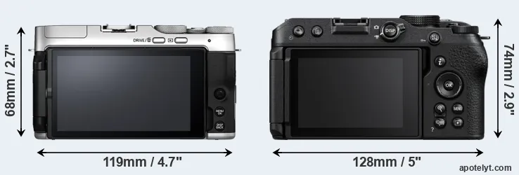 Comparison X-A7 or Z30 rear
