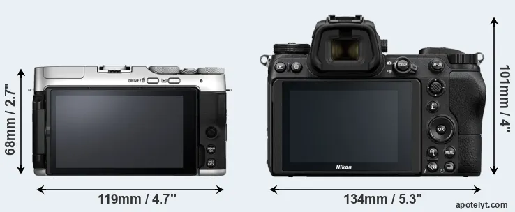 Comparison X-A7 or Z6 rear