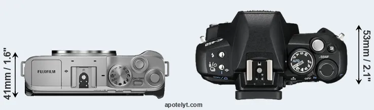 Compare X-A7 versus E-450 top