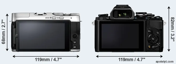 Comparison X-A7 or E-M10 rear