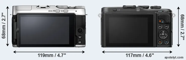 Comparison X-A7 or E-PL10 rear