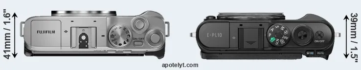 Compare X-A7 versus E-PL10 top