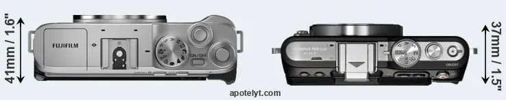 Compare X-A7 versus E-PL3 top