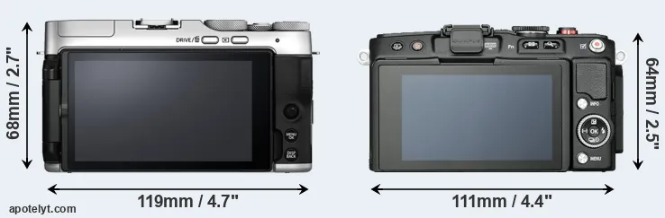 Comparison X-A7 or E-PL6 rear