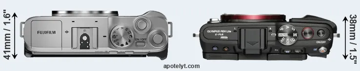 Compare X-A7 versus E-PL6 top