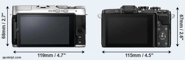 Comparison X-A7 or E-PL7 rear