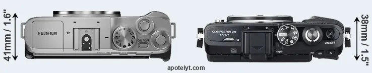 Compare X-A7 versus E-PL7 top