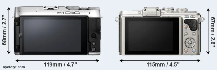 Comparison X-A7 or E-PL8 rear