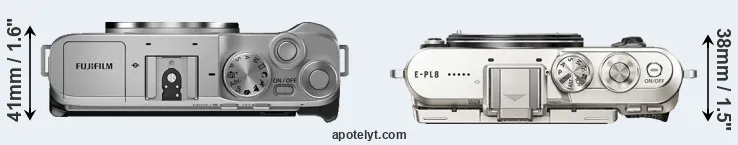 Compare X-A7 versus E-PL8 top