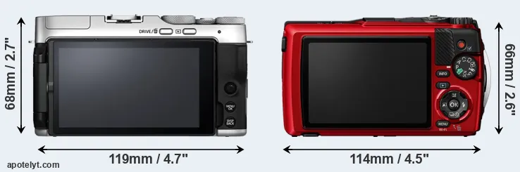 Comparison X-A7 or TG-7 rear