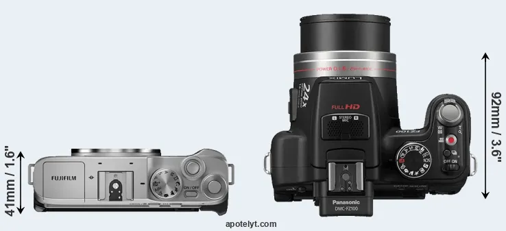 Compare X-A7 versus FZ100 top