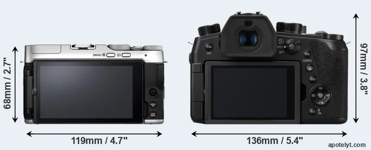 Comparison X-A7 or FZ1000 II rear