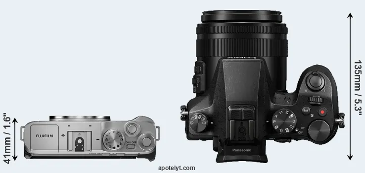 Compare X-A7 versus FZ2000 top