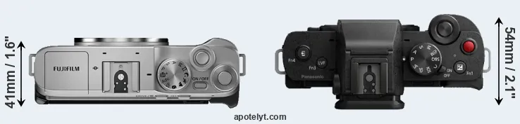 Compare X-A7 versus G100 top