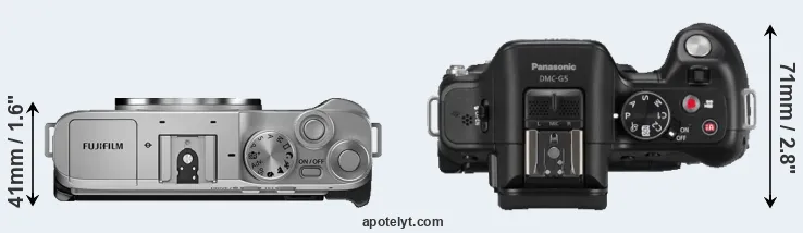Compare X-A7 versus G5 top
