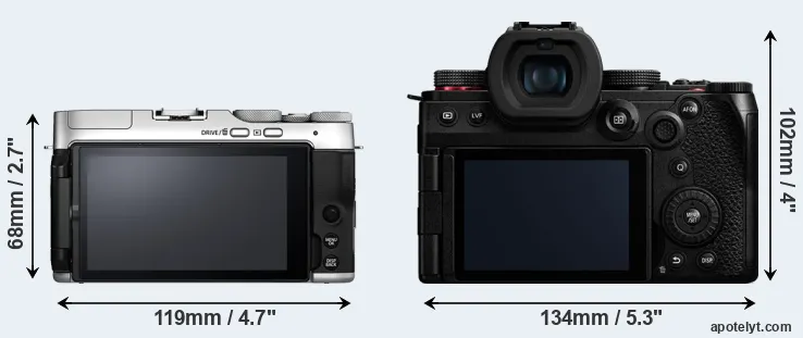 Comparison X-A7 or G9 II rear