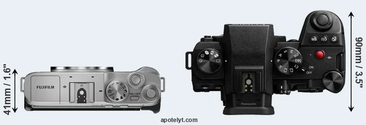 Compare X-A7 versus G9 II top
