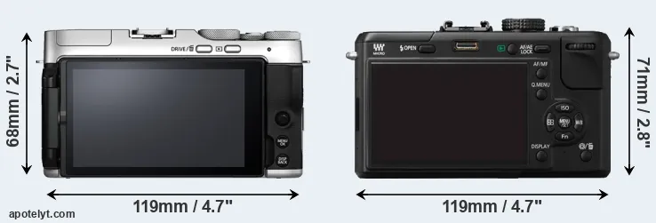 Comparison X-A7 or GF1 rear