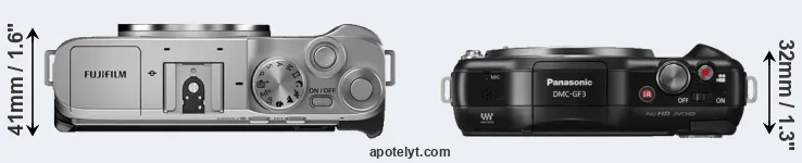 Compare X-A7 versus GF3 top