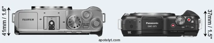 Compare X-A7 versus GF5 top
