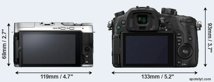 Comparison X-A7 or GH4 rear