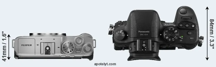 Compare X-A7 versus GH4 top