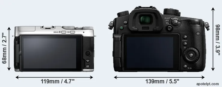Comparison X-A7 or GH5 rear