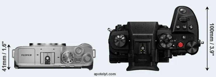 Compare X-A7 versus GH6 top