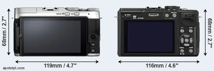 Comparison X-A7 or GX1 rear