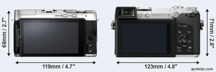 Comparison X-A7 or GX7 rear