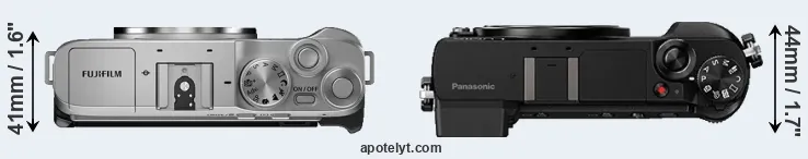 Compare X-A7 versus GX80 top
