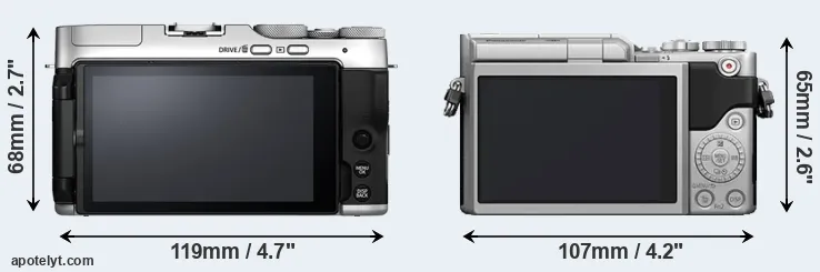 Comparison X-A7 or GX800 rear