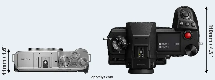 Compare X-A7 versus S1H top