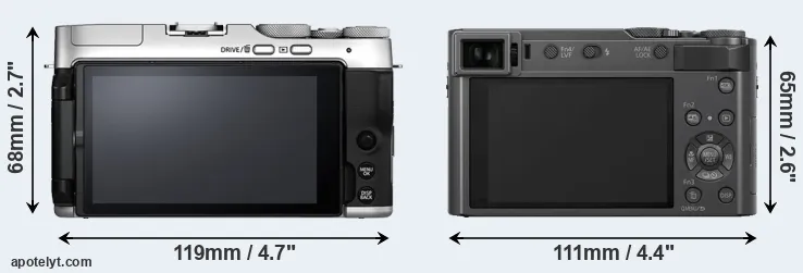Comparison X-A7 or TZ200 rear