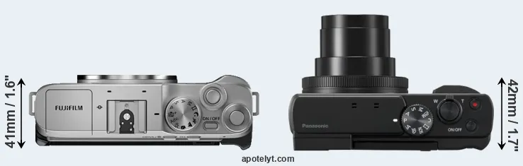 Compare X-A7 versus TZ95 top