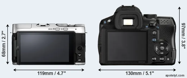 Comparison X-A7 or K-30 rear