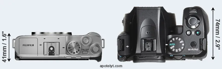 Compare X-A7 versus K-70 top