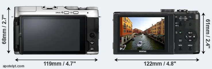Comparison X-A7 or MX-1 rear