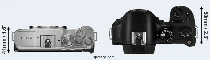 Compare X-A7 versus NX30 top