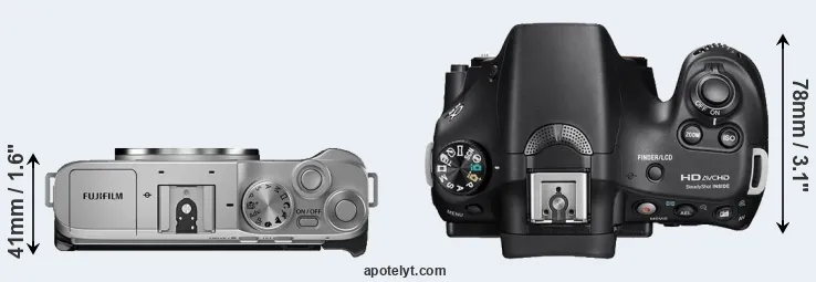 Compare X-A7 versus A58 top