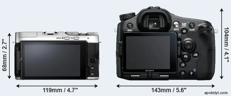 Comparison X-A7 or A77 rear