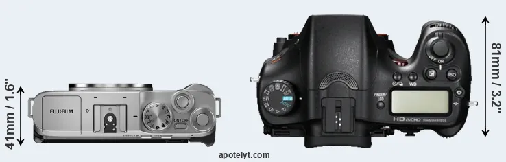 Compare X-A7 versus A77 top